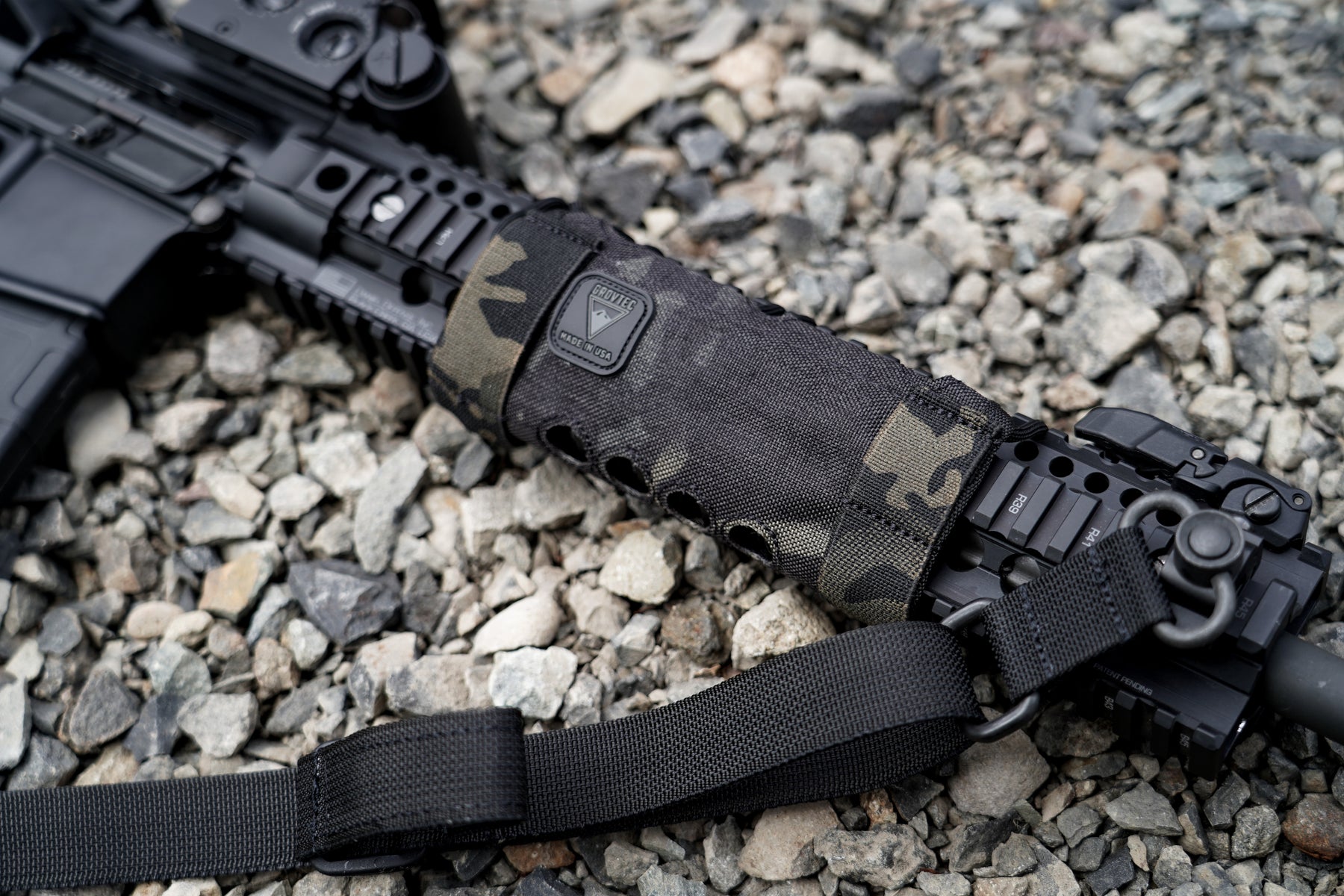 a close up of a knife on the ground
