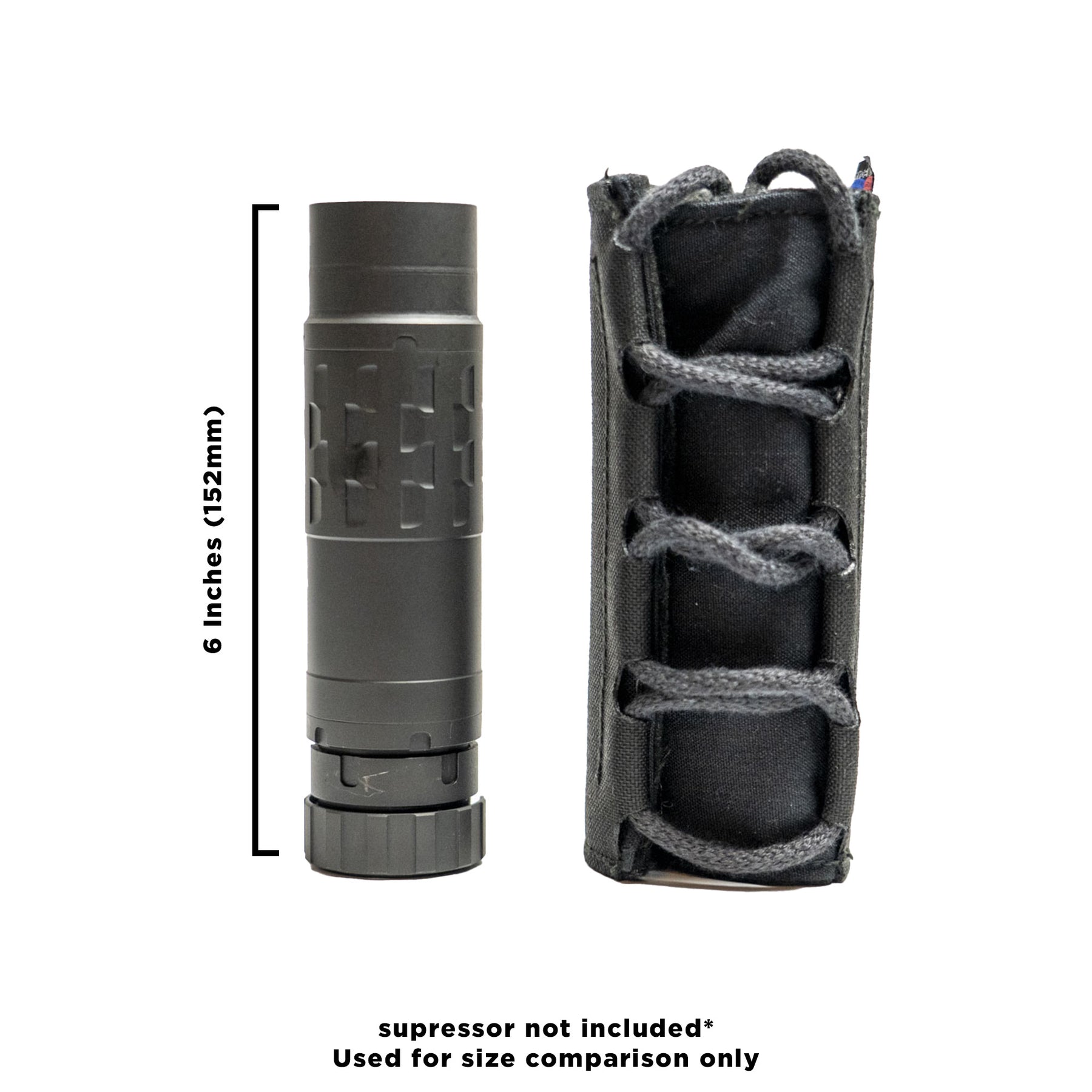 Suppressor Cover 6" - Black - GTAC340
