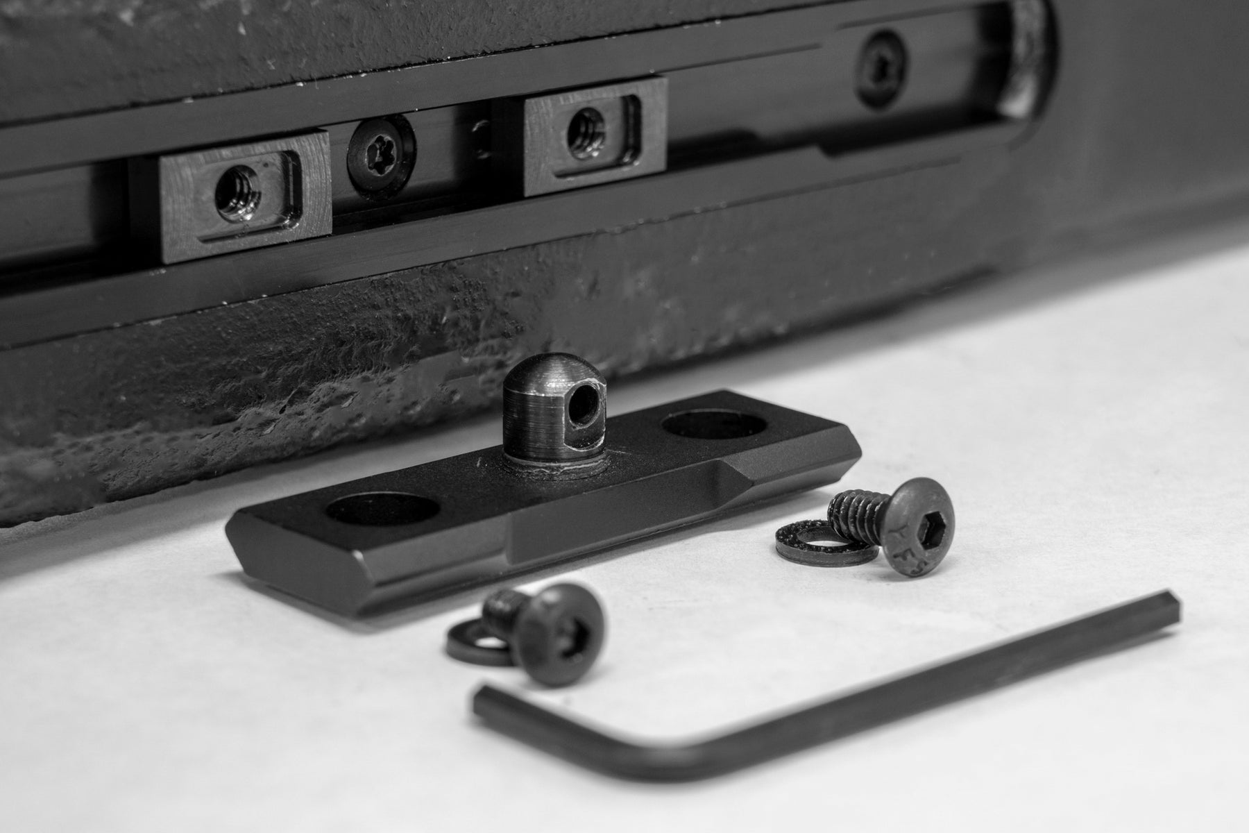 a black and white photo of a skateboard