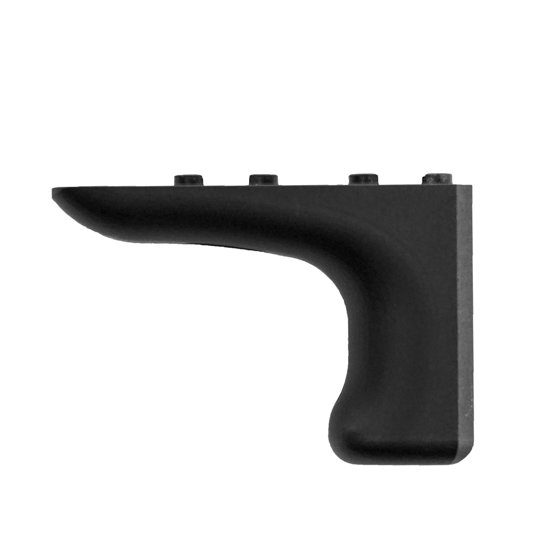 a black and white photo of a black object